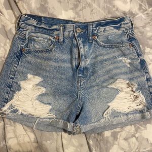 American eagle high waisted jean shorts